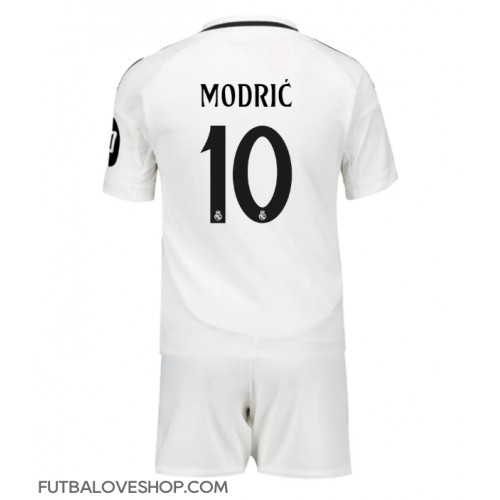 Dres Real Madrid Luka Modric #10 Domáci pre deti 2024-25 Krátky Rukáv (+ trenírky)